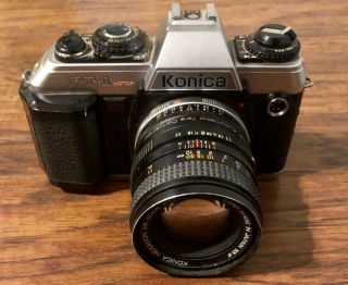 Konica Ft - 1 Motor Slr Film Camera With Hexanon Ar 50mm Lens Parts Repair