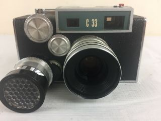 Vintage Argus C 33 Film Camera W/ Argus Cm2 & 3.  5 50mm Cintar Lens Well