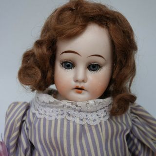 Antique Vintage Ernst Heubach Doll Made In Germany 1900 8/0 Mohair Glass Eyes