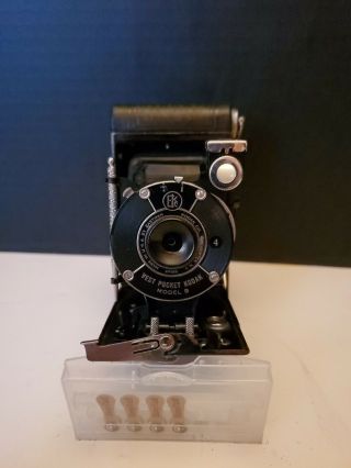 Old 1926 Vest Pocket Kodak Model B Folding Camera W/ Stylus