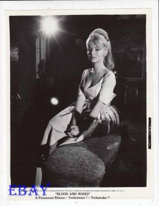 Annette Vadim Busty Sexy Vintage Photo Blood And Roses