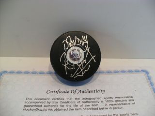 Rick Jeanneret Autographed Signed Buffalo Sabres Puck Inscribed " May Day "