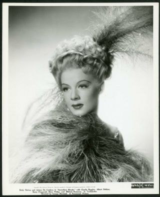Betty Hutton In Portrait Vintage 1943 Photo " Incendiary Blonde "