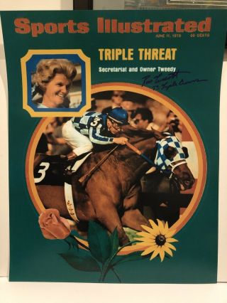 Ron Turcotte - Secretariat Signed Sports Illustrated Cover 16x20 Photo W/