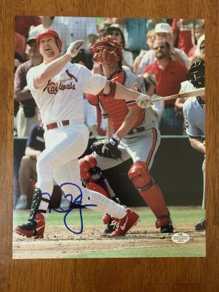 Mark Mcguire St.  Louis Cardinals Hand Signed Autographed 8x10 Photo W/coa