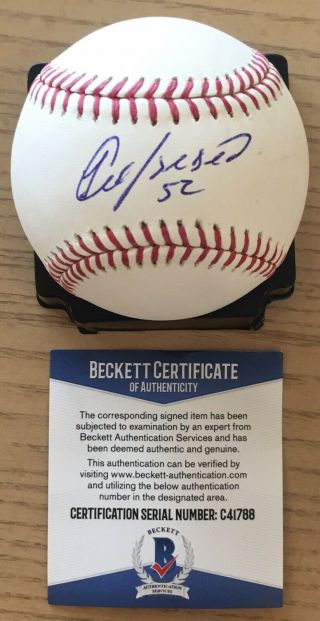 Yoenis Cespedes Full Autograph Beckett Authenticated Signed Manfred Baseball