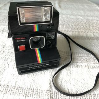 Vintage Polaroid Land Camera Time - Zero Onestep Rainbow Sx - 70 Flash Bar
