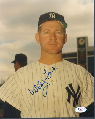 Whitey Ford Yankees Signed 8x10 Photo Autograph Auto Psa/dna Ah53871