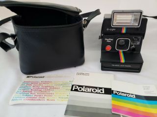 Vintage Polaroid One Step Plus Land Camera W/q - Light 2351 Plus Case/manuals