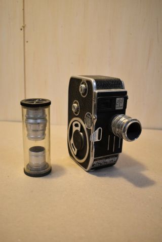 Vintage Classic Paillard Bolex C8 8mm Movie Camera W/ 2 Leses
