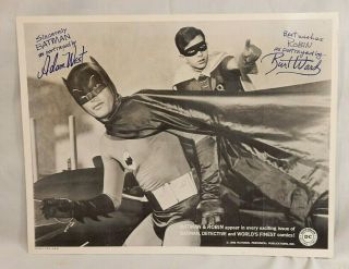 Vintage 1966 Batman & Robin Dc Comics Autographed Photo Adam West Television