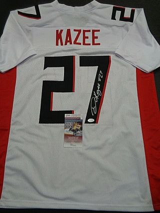 Damontae Kazee Atlanta Falcons Autographed Signed White Style Jersey W - Jsa