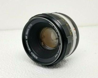 Konica Hexanon Ar 52mm F/1.  8 Prime Lens With Both Caps