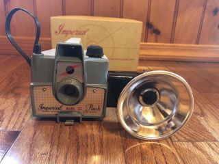 Vintage 1950 ' s Imperial Mark XII Camera & Flash Unit In Oringinal Box 2