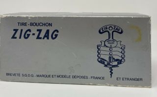 Vintage Zig Zag French Corkscrew Wine Bottle Opener Sgdg Tire Bouchon