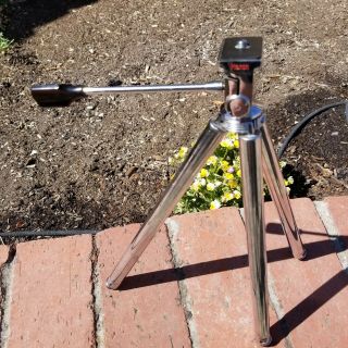 Vintage Camera Manon Tripod Stand With Head 11 " Extends To 32 "