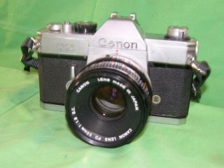 Canon Tx Slr/canon Fd 50mm 1:1.  8 S.  C; Lens