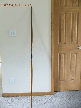 Vtg Rh Wood Indian Archery Long,  Stick Recurve Bow 67.  5 " Long