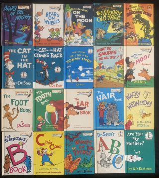 20 Vintage Bright & Early Books Club,  Berenstain Bears,  Dr.  Seuss,  Mulberry St.