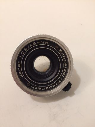 Schneider Kreuznach Xenar F:2.  8 45mm Camera Lens For Kodak Instamatic