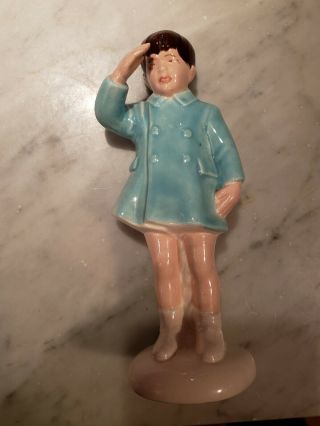 Vintage Young John F Kennedy Jr Salute At Jfk Funeral Ceramic Figurine