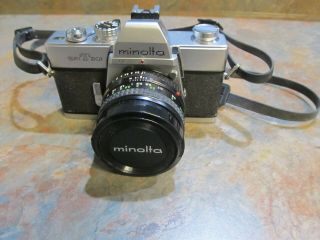 Vintage Minolta Srt201 35mm Cameram With 50mm Lens