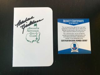 Barbara Nicklaus Hand Signed Augusta National Masters Scorecard Pga