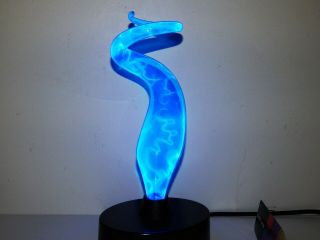 Vintage 2002 Lumisource Sculptured Plasma Blue Electra Lamp
