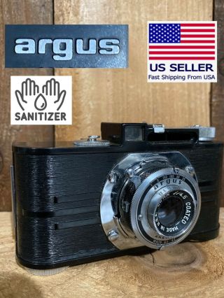 Vtg Argus A2b Art Deco 35mm Film Camera Anastigmat F/4.  5 Lens