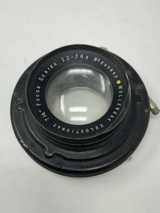 Vintage Wollensak Series Ii Velostigmat 7 - 1/2 " F/4.  5 Lens In Betax No.  4 Shutter