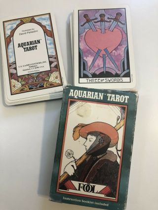 Vintage 1993 Aquarian Tarot Card Deck Palladini The Fool