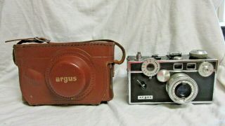 Vintage 1950s Argus C3 Camera With Case.