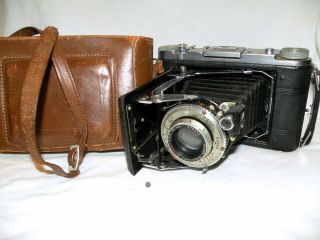Antique Kodak Monitor Six - 20/620 Film Camera 71271 W Leather Case -