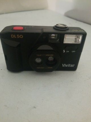 Vintage Vivitar Dl50 35mm Film Camera W/wide Angle & Telephoto Lens