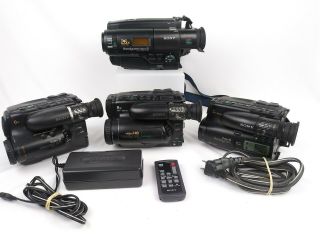 Sony Handycam Video 8 Camcorders Ntsc/ccd - Tr4 Tr105 Tr66 Tr81 1 Adapter 1 Remote