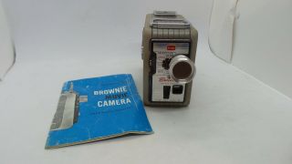 Kodak Brownie 8mm Movie Camera Ii 1.  3mm F/2.  7 Lens,  Booklet