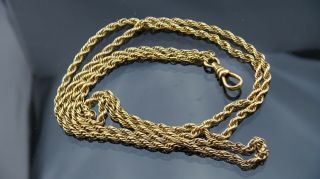 Vintage Gold Filled Pocket Watch Rope Chain Fob/ Necklace/18 Gram/ 38 Inches