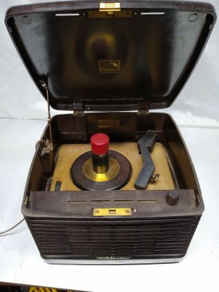 Vintage Rca Victor 45 - Ey - 3 Victrola Bakelite Phonograph Vintage Record Player