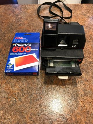 Vintage Polaroid Impulse Se Instant 600 Camera Black & Film