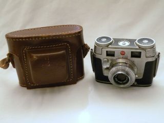 Kodak Signet 35 Camera W Leather Case Ektar Lens 44mm F/3.  5 Synchro 300 Rm24678l