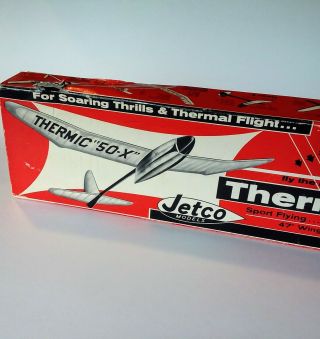 Jetco Thermic 50 - X Towline Vintage Balsa Model Glider Plane Kit