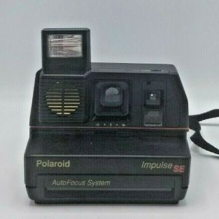 Vintage Polaroid Impulse Se Instant Uses 600 Film Camera W/ Case