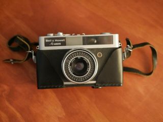 Vintage 35 Mm Bell & Howell Canon Canonet 28 Camera With Case -