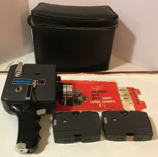 Sears Cartridge Load 8mm Zoom Reflex Camera W Carrying Case Model 9130