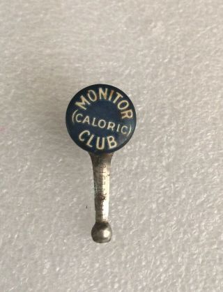 Vintage Diet Plan Advertising Pencil Clip / Topper Monitor Caloric Club