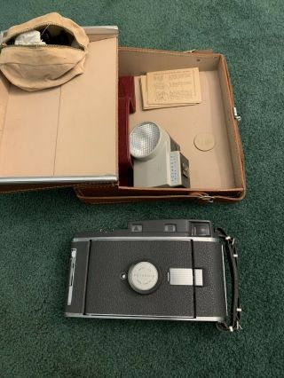 Two Vintage Polaroid Land Camera Model 150 W/ Cases &