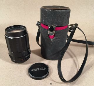Asahi - Multi - Coated Takumar 1:3.  5/135 M42 Pentax Lens,  150mm Hood,  Case