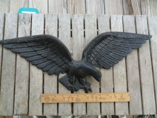 Vintage Cast Aluminum Metal 22 " Eagle Black