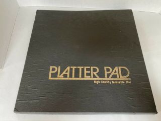 Platter Pad Waterloo Audio Turntable Record Player Mat Vintage With Box