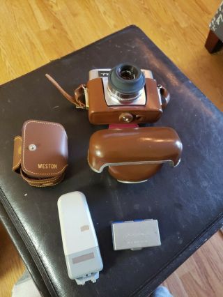 Zeiss Ikon Tenax Camera With Accessories